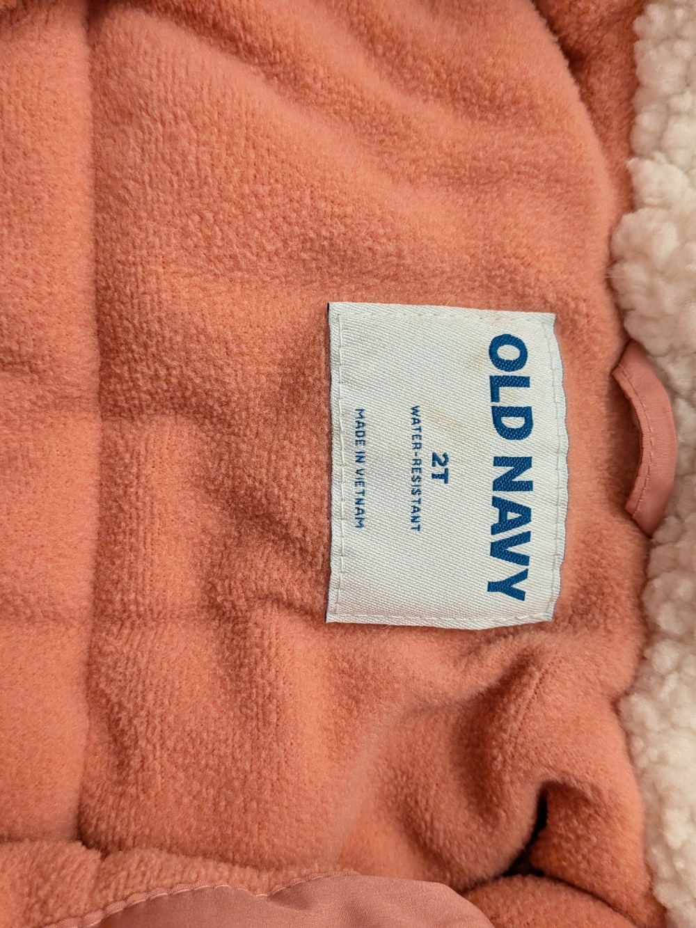 Old Navy Coral Pink Sherpa-Lined Jacket - Picture 5 of 8